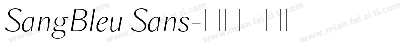 SangBleu Sans字体转换